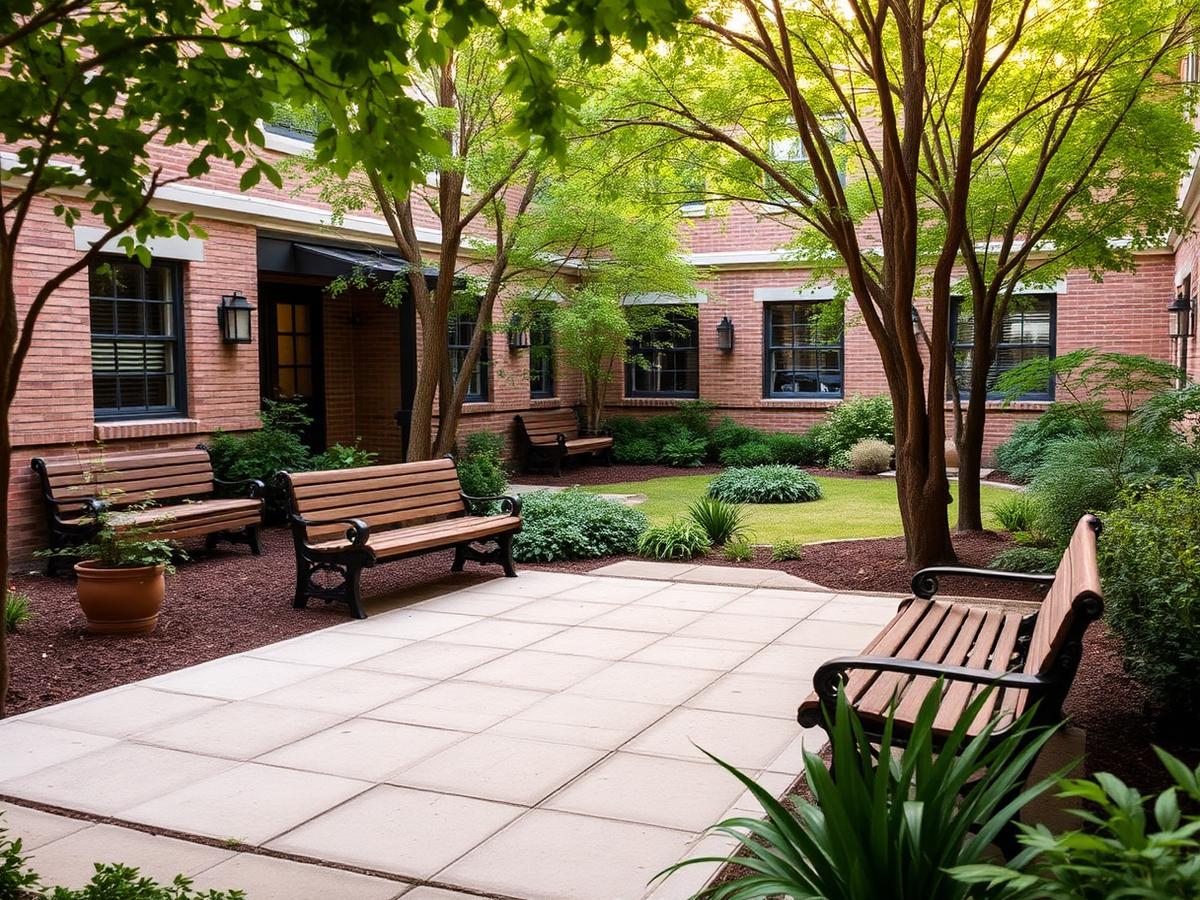 Tranquil facility garden